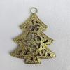 Gold Powder Wrought Iron Deer Star Christmas Tree Ornament