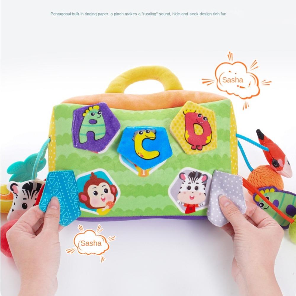 Cartoon Sensory Toys For Toddler Animal Pull String Teether Toy Pull Rope Toys  0-12 Months