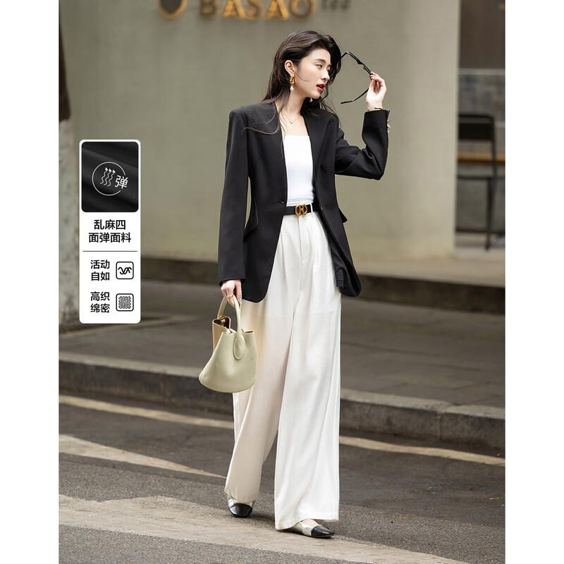 

Demana Женский блейзер для города с V-образным вырезом и текстурой M