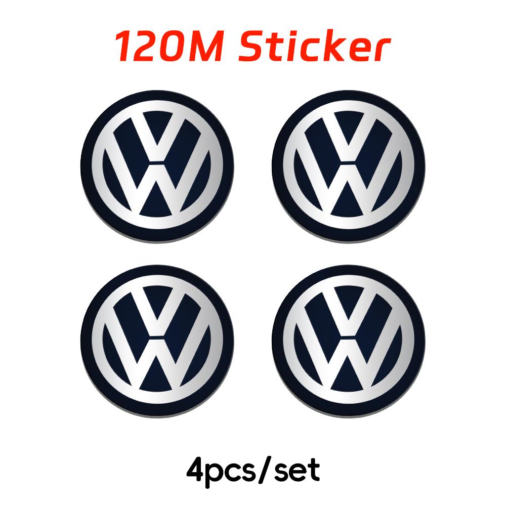 Pour VW Volkswagen Jetta MK5 Golf 4 pièces Pour Volkswagen VW 70mm 80mm 90mm 100mm 120mm Emblème de Voiture Cache-Moyeux Badge Autocollant