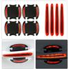 3D Carbon Fiber Car Door Handle Stickers Scratch-Resistant Stickers Car Safety Reflective Strip Auto Stickers