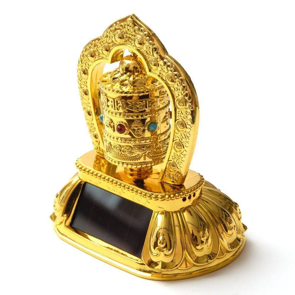 Solar Prayer Wheel, Solar Powered, Tibetan, Buddhist, Buddhist Sutra Transfer Device, Manicolo, Ritual Implement, Buddhist Altar Equipment