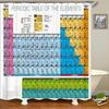 Periodic Table Of Elements Bathroom Curtains Waterproof 3D Print Shower Curtain White Fabric Curtain For The Bath