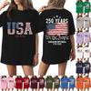 Women's Fashionable Casual Short-Sleeve Round Neck Printed T-Shirt For The 250th Anniversary Of The Founding Of The United States