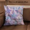 2D Boho Starry Pastel Print Throw Pillow Covers Pattern Cushion Cover Suitable For Sofa Bedroom Car Pillow Cover