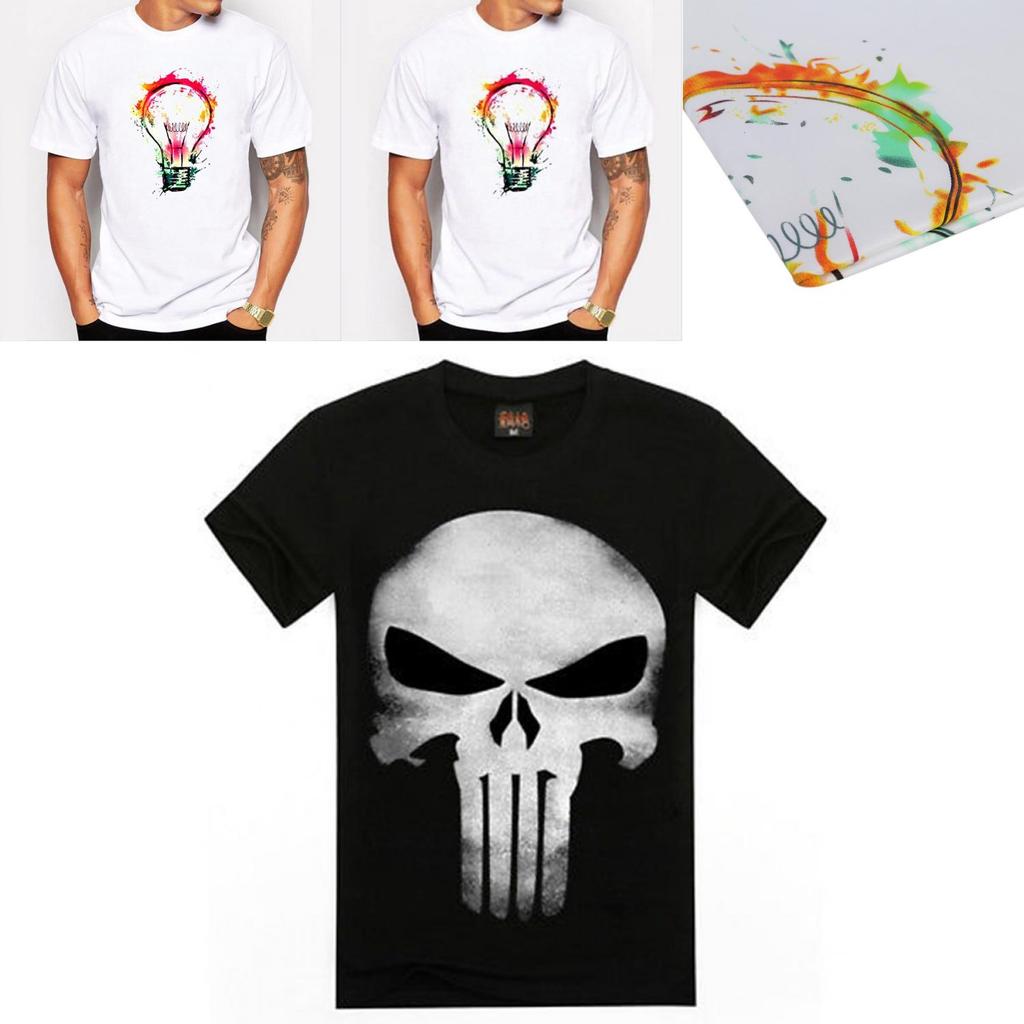 Owl Light Bulb Skull Pattern T Shirt For Men Casual Short Sleeve Printed Fabric Youth Wear