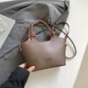 Simple women's bag bucket bag 2025 spring foreign trend fashionable women's casual shoulder messenger bag handbag