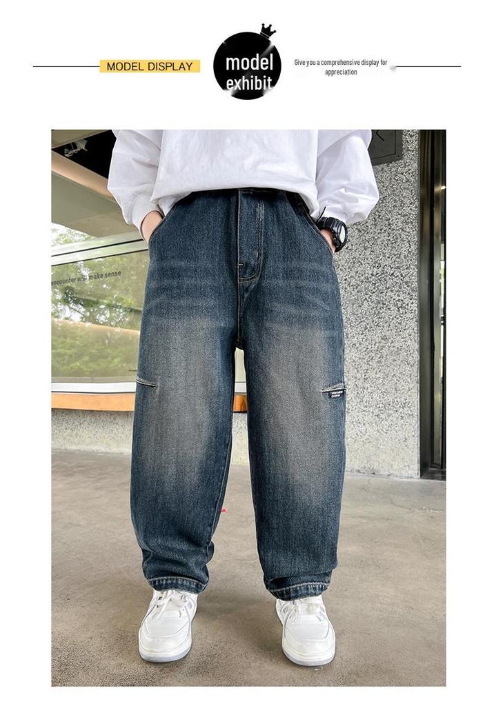 Boys' Loose Straight-Leg Jeans - Spring/Autumn 2026 Trend for Medium & Large Kids