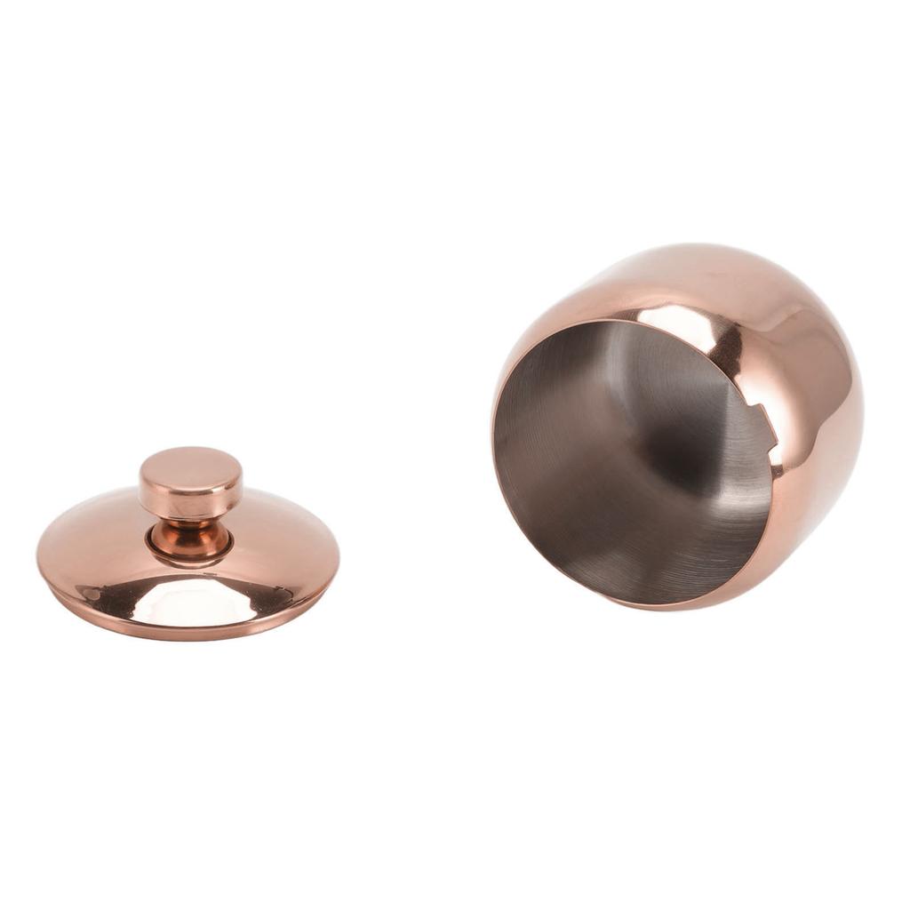 Stainless Steel Gold Seasoning Condiment Pot Spice Salt Sugar Pepper Container Jar Storage   with Lid