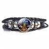 1PC Zodiac Signs Constellation Charm Luminous Bracelet Men Women Fashion Multilayer Braided Leather Bracelet Bracelet