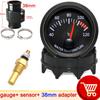 12V 52mm Car Water Temperature Gauge 40~120 ℃ with Water Temp Sensor 10mm Water Temp Joint Pipe 1/8NPT Sensor Adapter Car Racing
