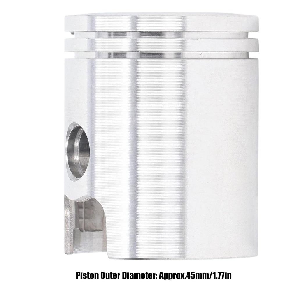 45mm Piston Circlip Pin Piston Ring Set, Aluminium Alloy Piston Ring Set 0045908 Replacement for Wacker Neuson WM80 BH23 BS600 Spare Parts