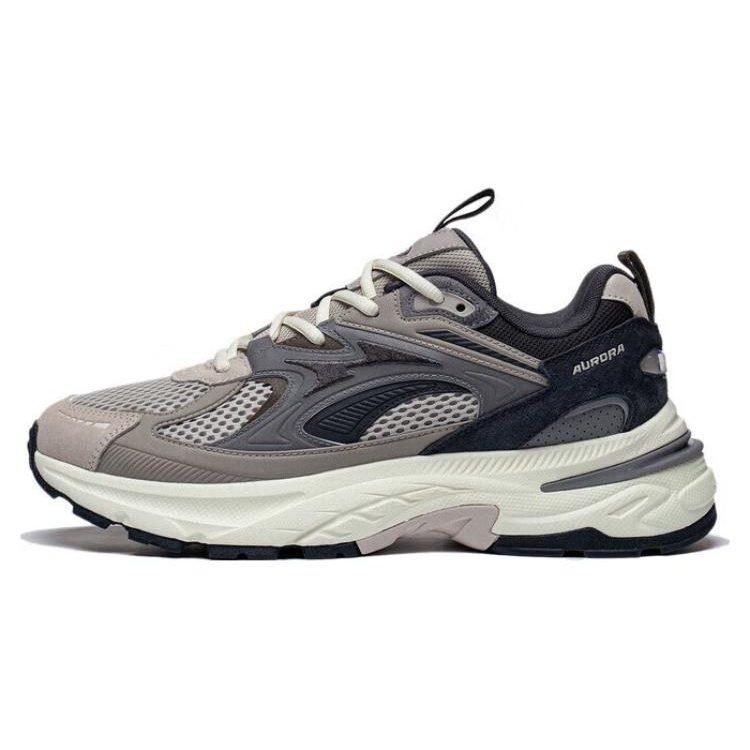 Li Ning Aurora 2K Slip Resistant Slip Resistant Low top Casual Shoes Men's Dawn Gray AGCT107-2