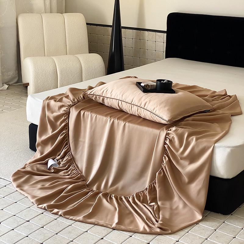 Tencel 360° Elastic Band Cooling Bed Cover for 1.5/1.8m Mattress - Silky Summer Comfort