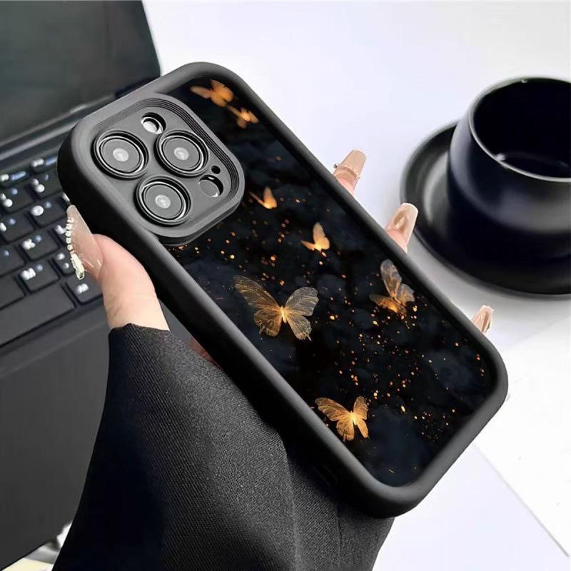 

Золотая бабочка Чехол для iPhone 17/17 Pro Max: Персонализированный и стильный для моделей 12/13/14 Pro/15/16 iPhone 7 Plus