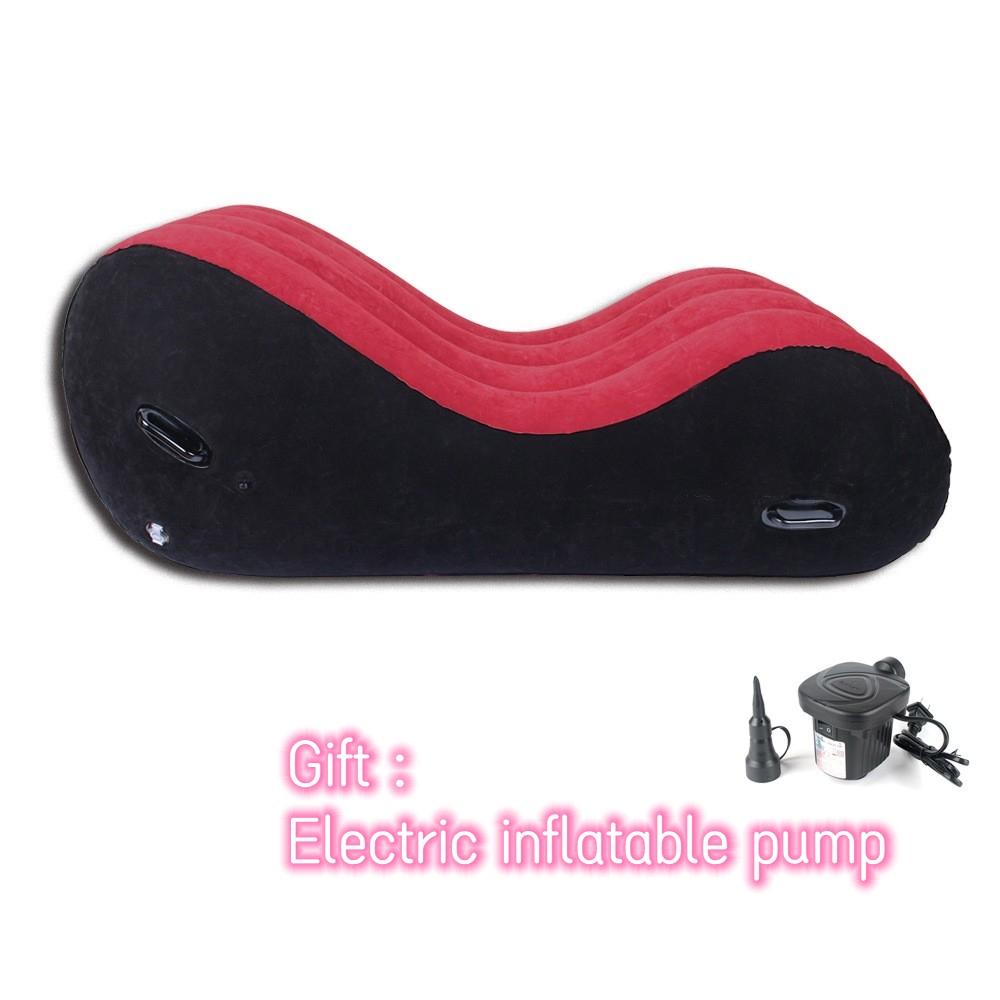VaHppy Nafukovací rozkládací pohovka pro sexy područky ve tvaru písmene S, více poloh pro sexy Vločkování + PVC SM BDSM produkty pro dospělé Nábytek pro pohlavní křesla