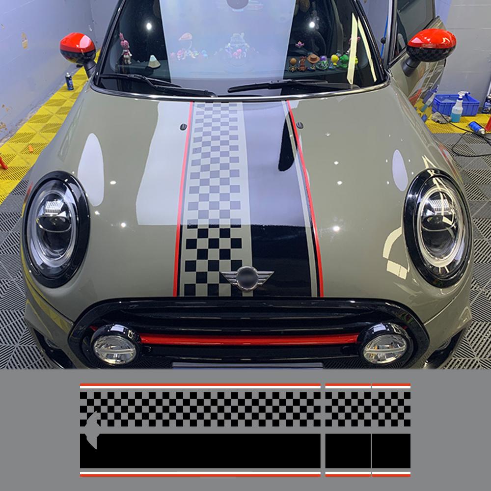 Car Front Hood Rear Trunk Stripe Decal Stickers Exterior Decor For MINI Cooper S One R55 R56 R60 R61 F54 F55 F56 F60 Countryman