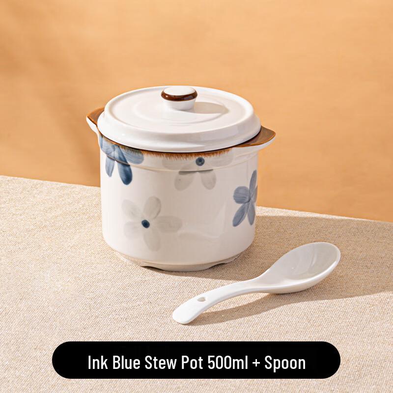 Naijiang Japanese Ceramic Double Lid Stew Pot