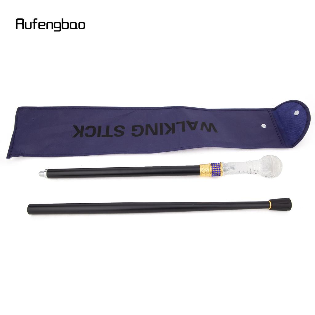 Transparent Ball Glass Golden Purple Alloy Fairy Wands for Girls Princess Walking Stick Wand Cosplay Wedding Birthday Party 94cm