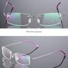 Ultralight Frameless Eyeglasses Titanium Alloy TR90 Glasses Frame Men High Quality Super Stretch Metal Temple Eyeglasses Frame