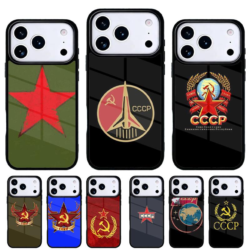 CCCP Soviet Union Russia Phone Case for iPhone 17 16 15 14 13 Pro Max Back Cover for 12 11 Pro Coque