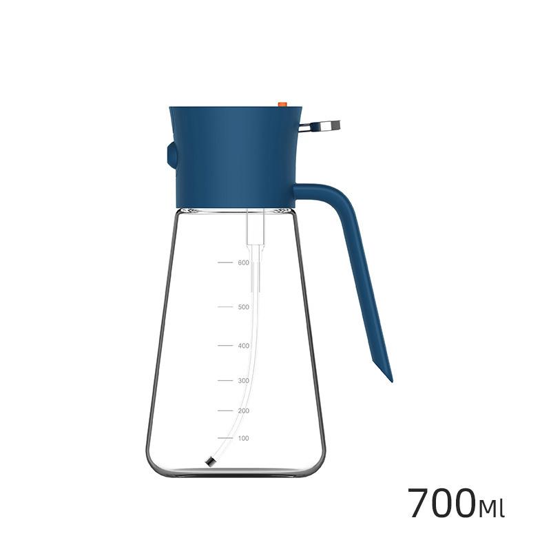 

700 мл бутылка-спрей для масла, стеклянная бутылка-спрей 2 в 1, перевернутая бутылка-спрей для масла, дистрибьютор кухонного масла, кухонные принадлежности, гаджеты, дропшиппинг синий