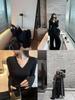 4060 Superniniyy Mulberry Silk Wool V-Neck Flare Sleeve Knit Suit