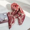 Women's Retro Square Scarf: Fashionable Wool Neck Warmer & Sun Protection Shawl