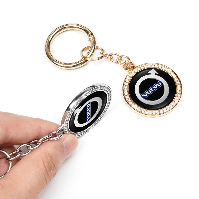 Car Logo Key Chain Pendant Keyring Metal Keychain For Volvo ES90 EC40 EX40 EM90 XC90 V90 V60 XC60 V40 S80 S60 S90 C40 XC40 V70 X