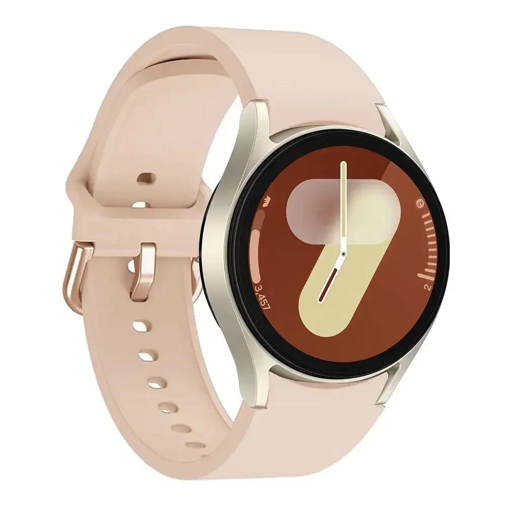 

Силиконовый ремешок для Samsung Galaxy Watch 7 44 мм 40 мм ремешок для часов 6 5 4 Classic 47 мм 43 мм 46 42 мм/5 Pro 45 мм Galaxy Watch Active простой сменный ремешок Galaxy Watch Active