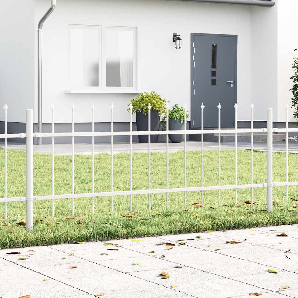 Garden Fence Woerden White 1.7 X 0.6 M Powder Coated Steel