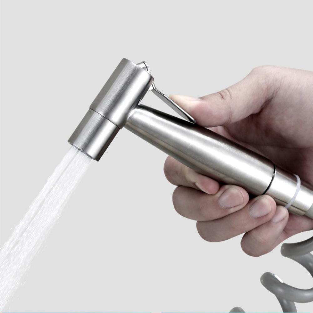 Steel Bidet Hand Shower with 2 Way Diverter &Hose Toilet Sprayer Gun Self Cleaning Bidet Sprayer Set for Hygiene and Pet Bathing