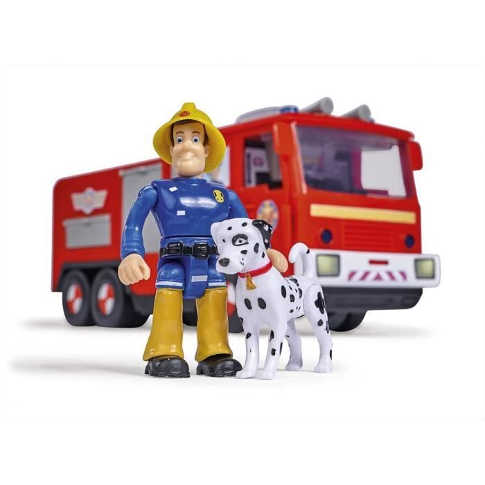 Jupiter Fire Truck Sam the Fireman - Sam and Radar Figures Included - Sound and Light Functions