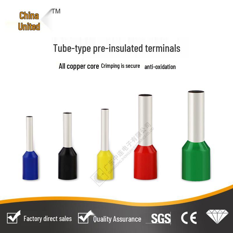 Intermediate Pre-Insulated Red Copper Pin Terminal Lug