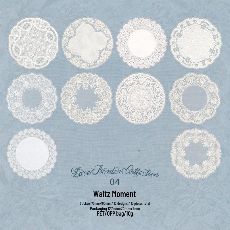 Twilight PET Lace Inspired Sticker Pack for Creative Journaling and DIY Decor