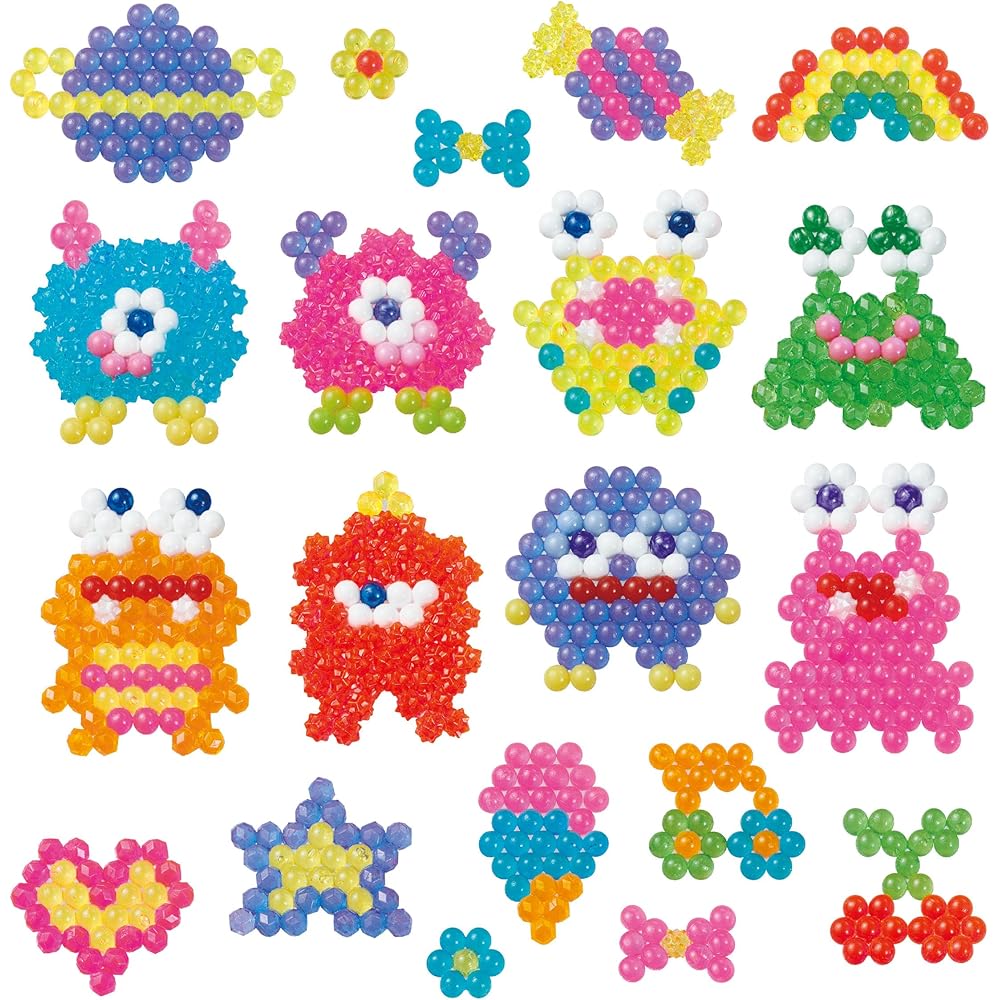 Aquabeads Neon Color Monster Set AQ-370 6 Years and Up Water-Activated Bead Craft Toy