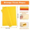 112 Blatt Orange Seidenpapier Herbstfarbenes Seidenpapier Großpackung Geschenkpapier für DIY Bastelarbeiten Partygeschenk