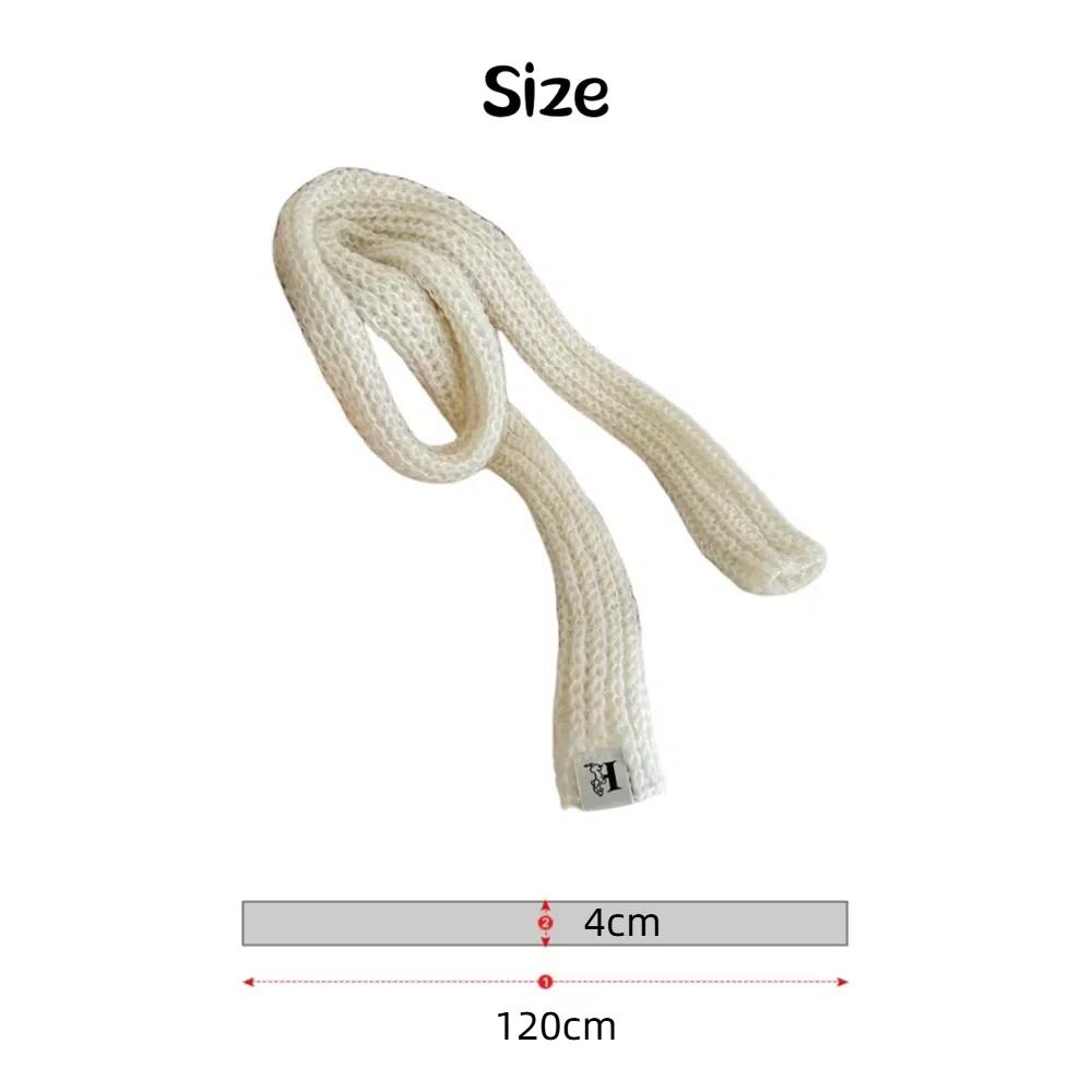 Imitation Cashmere Wool Knitted Scarves Solid Color Winter Scarves Fashion Narrow Long Scarf