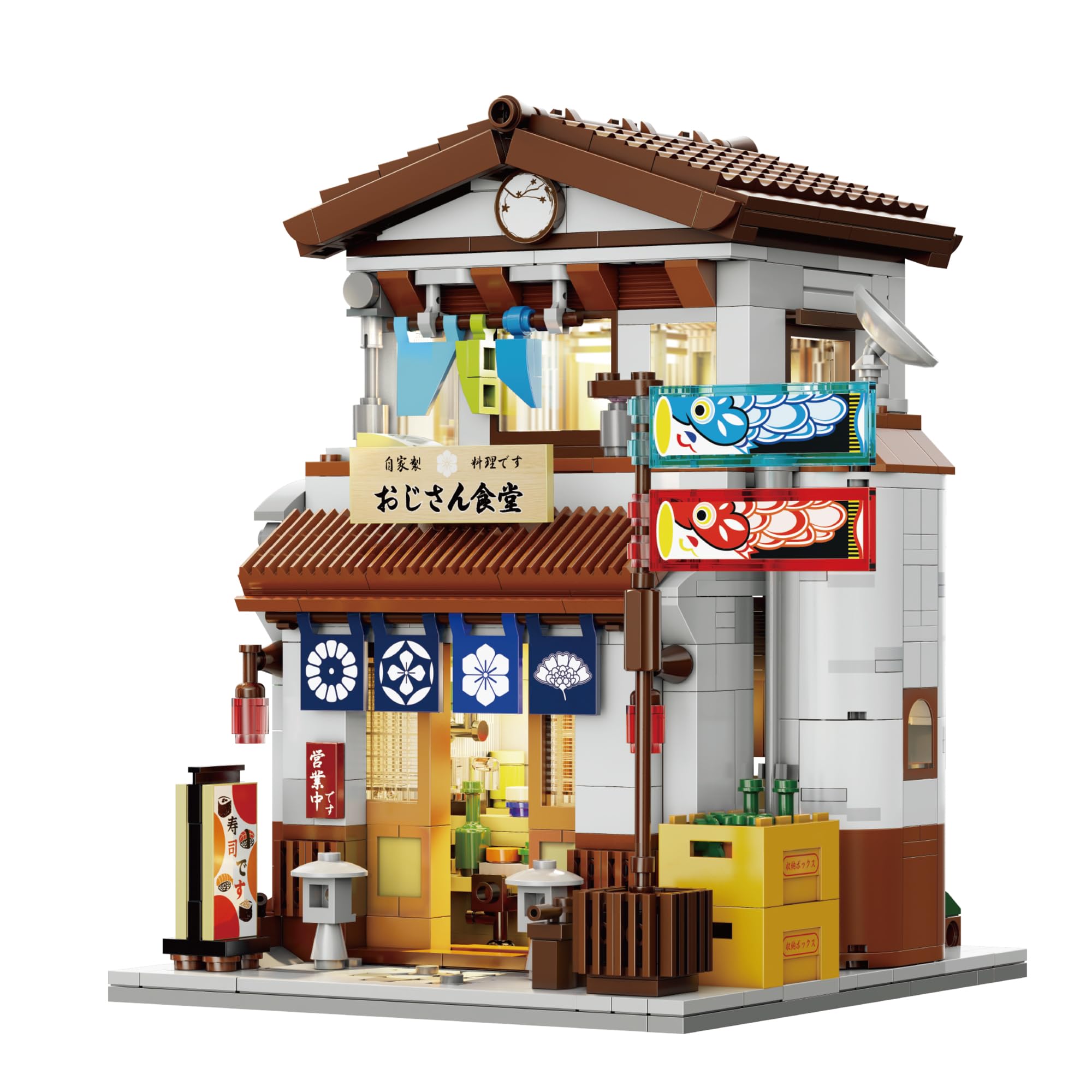 

CaDA Building Series Building Version Cafe 861 Pieces Japanese-Style Shop, Restaurant, Blocks, (Dining Room)