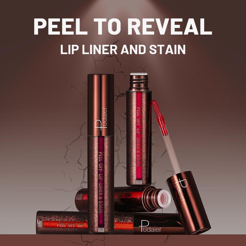 1pcs Peel Off Lip Stain Long Lasting Waterproof Tear-off Lip Gloss Red Brown Contour Natural Matte Lip Tint Women's Cosmetics
