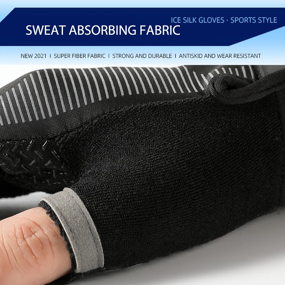 Sun Protection Fishing Gloves Anti-slip Cycling Gloves High Quality Ice Silk Halffinger Men