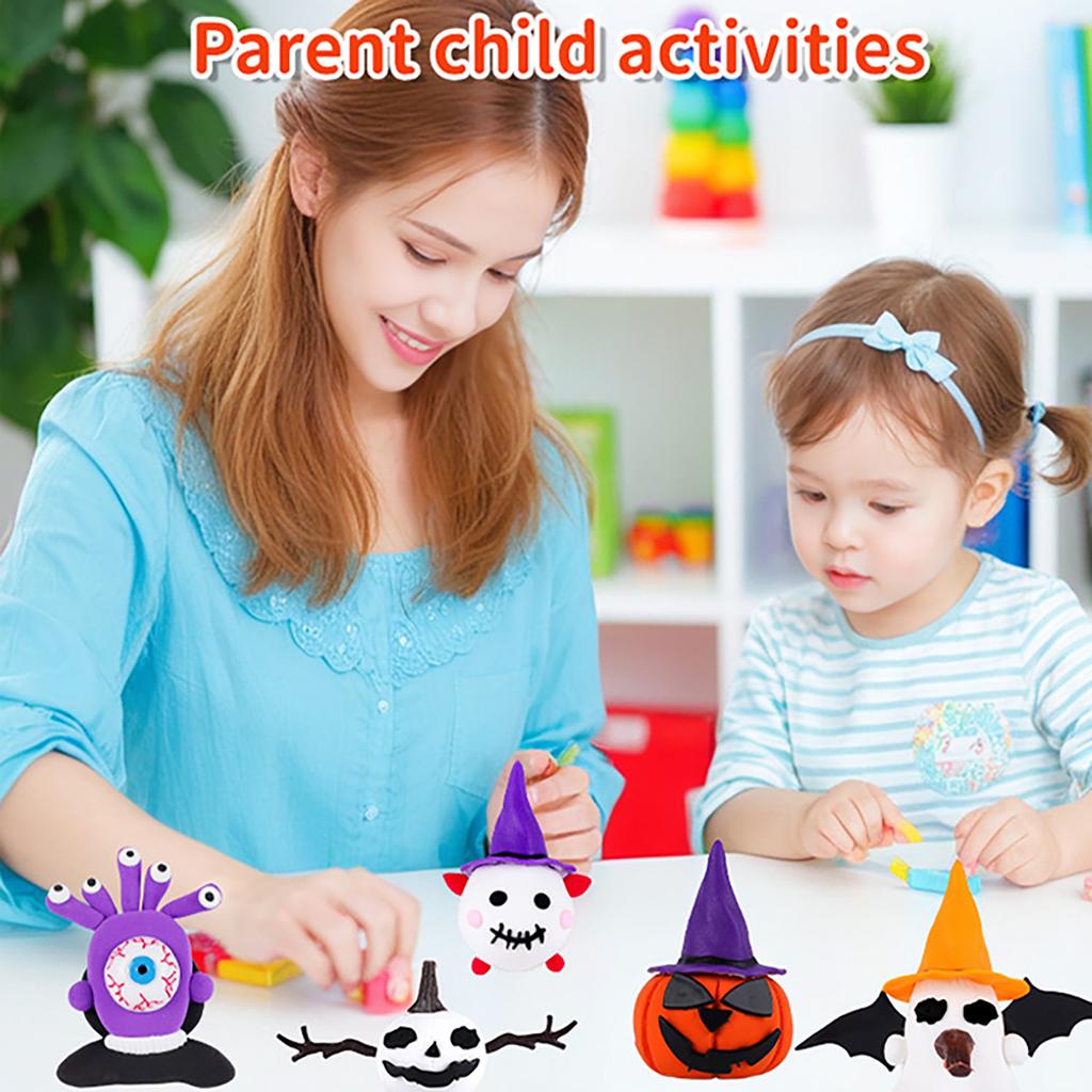 Halloween Diy Handmade Clay Children'S Holiday Clay Crafts Mini Pumpkin Head Decoration Gift