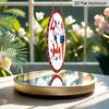 2D Flat 1pc Aluminum Independence Day-Themed Ice Cream Wall Decor 7.87 Inches X 7.87 Inches Patriotic Decor Suitable for Hanging On Front Doors