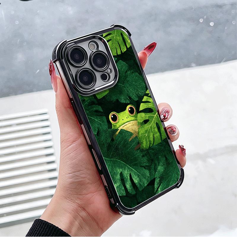Cute Cartoon Frog Plating Phone Case For Xiaomi Poco X5 X6 X7 X8 Pro Max F8 Ultra F7 M8 M7 M5S Redmi 15C 15 14C 13C 13 X3 12C F6