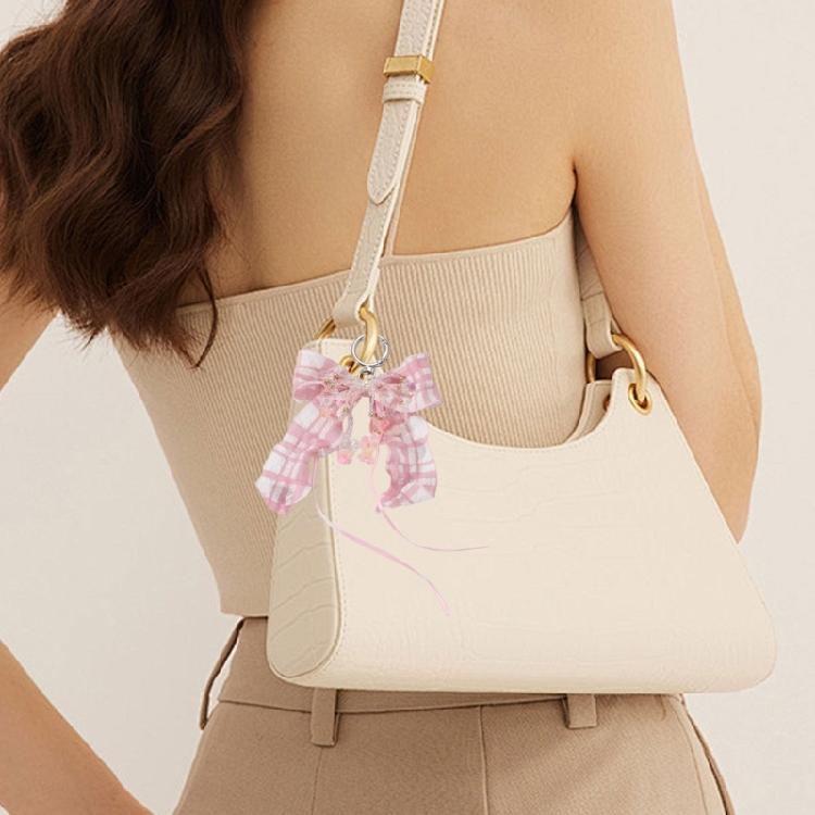 Pearls Bows Keychain Bag Charms Car Keyrings Bag Charms Accessories for Purse Backpack Decorations Valentines Day Gifts