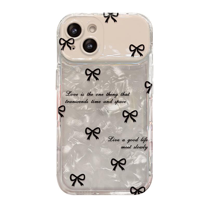 

Подходит для чехла для мобильного телефона Apple 15 IPhone 14/13promax Во весь экран Цепочка-бант 11/12 Зеркало-книжка iPhone 6s Plus