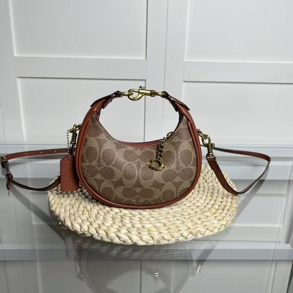 2024 Jonie Retro Floral Mini Crossbody Half-Moon Bag for Women
