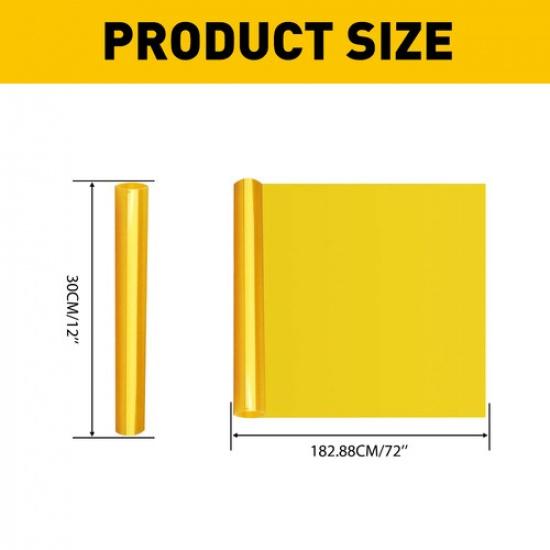 1/2set Yellow Tint Film Car Headlights Tail Lights Cover Car Vinyl Wrap 30cm X 1