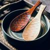 Nanmu Fish-shaped Creative Rice Spoon Rice Paddle Hand-carved Wooden Spoon Tableware Kitchen Utensil