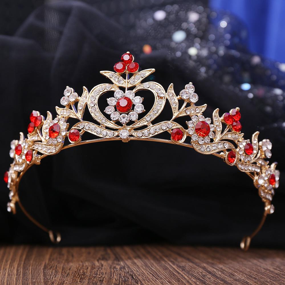Neue Brautkopfbedeckung, exquisite Strasskrone Braut Prinzessin Krone Hochzeitszubehör Krone Haarschmuck